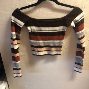 FASHION NOVA CROPPED OFF THE SHOULDER TOP